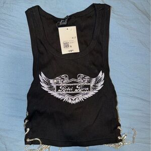 Forever 21 Black Ribbed Top